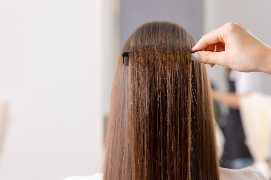 how permanent hair straightening may look like