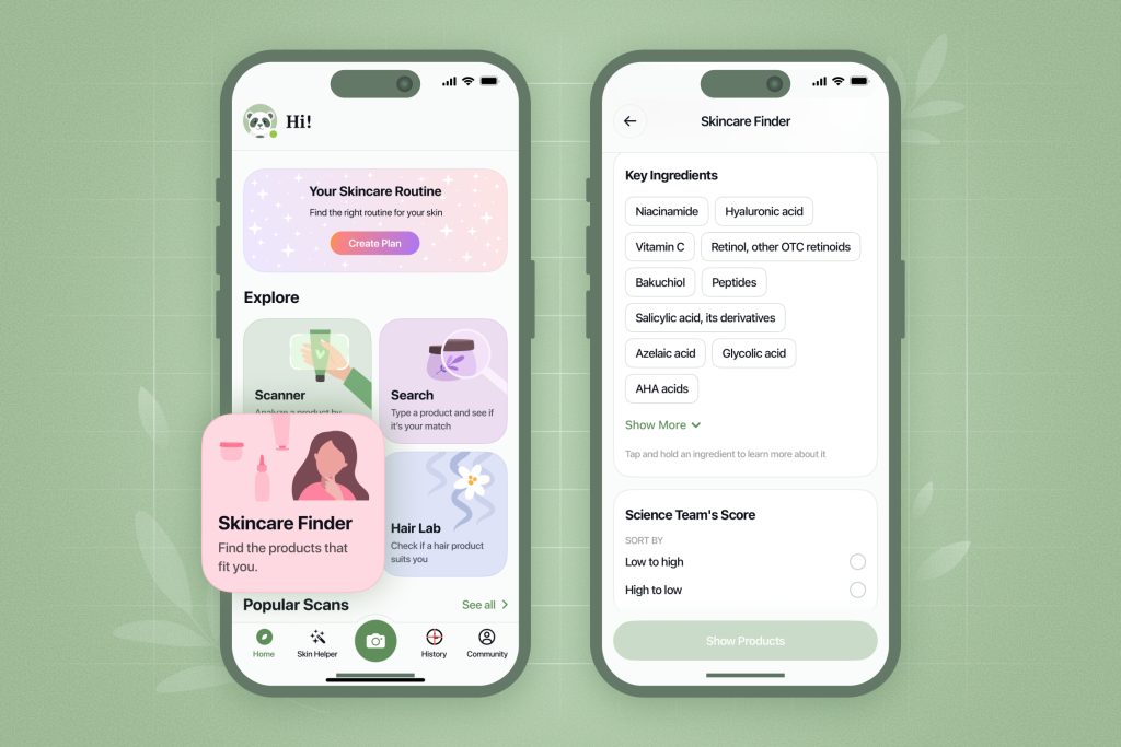 Skincare Finder Functionality